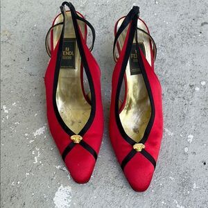 Fendi satin heels